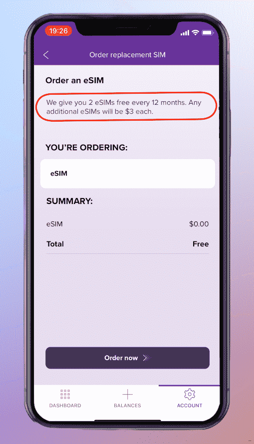 为新手机重新订购 eSIM